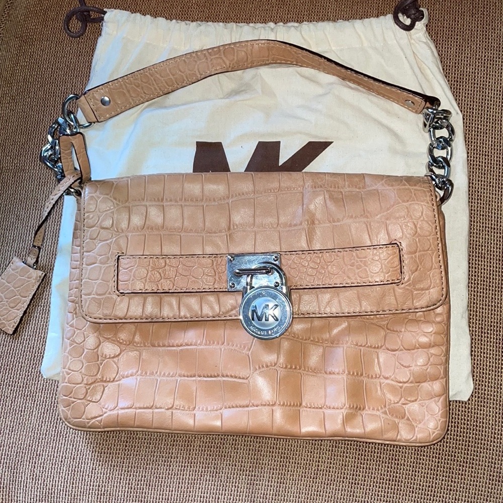 michael kors crocodile leather crocodile leather shoulder purse